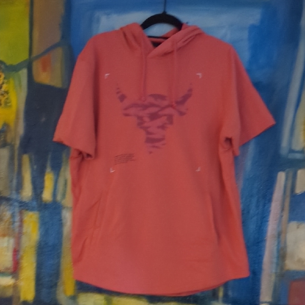 Under Armour Short Sleeved Hoodie With Pockets Graphic Men's Large